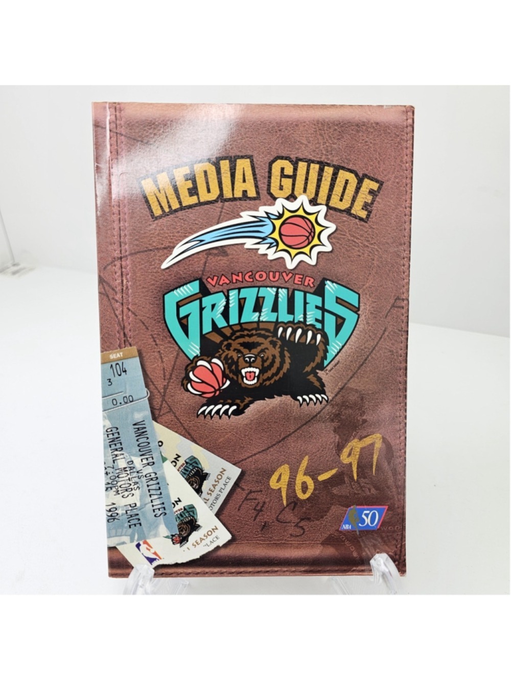 Vancouver Grizzlies 1996-97 Media Guide Yearbook NBA Second Season Program